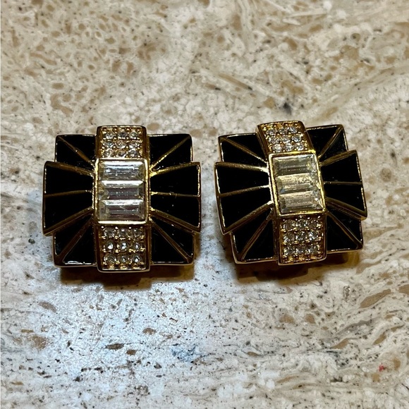 Vintage Givenchy Art Deco Earrings - Picture 1 of 2